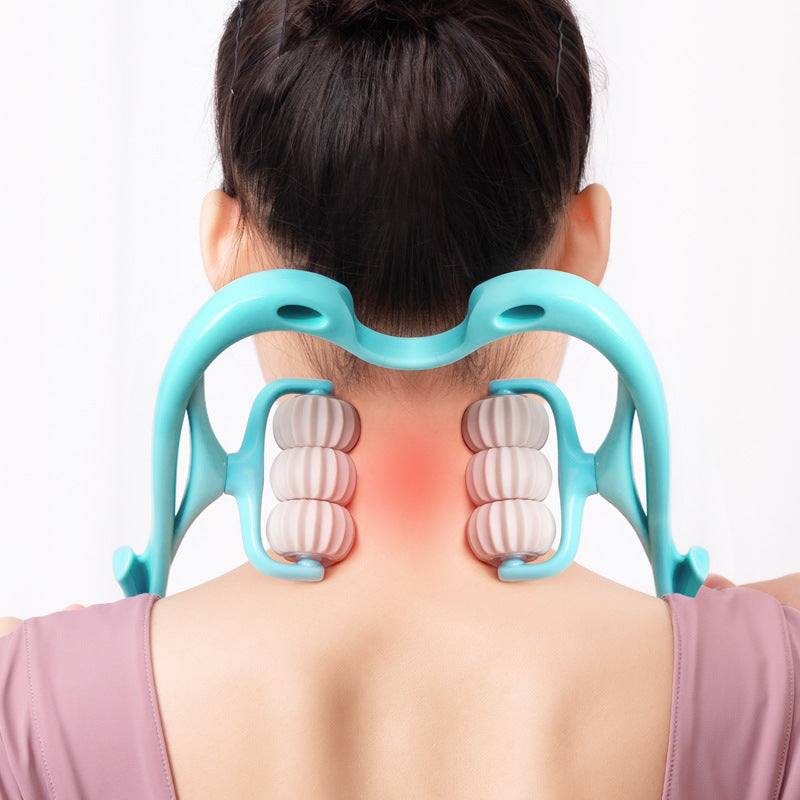 6-Wheel Manual Neck & Shoulder Massager Roller