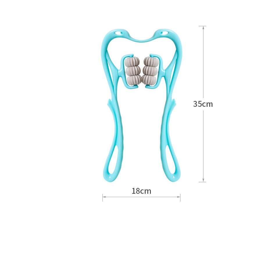 6-Wheel Manual Neck & Shoulder Massager Roller