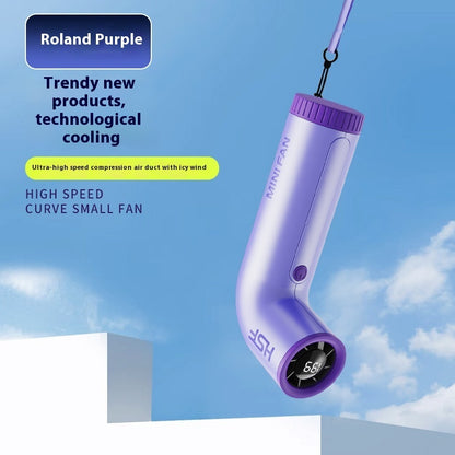 High-Speed Portable Handheld Fan – Rechargeable Turbo Fan with Digital Display, Strong Wind, Adjustable 199-Speed Settings, Long-Lasting Battery