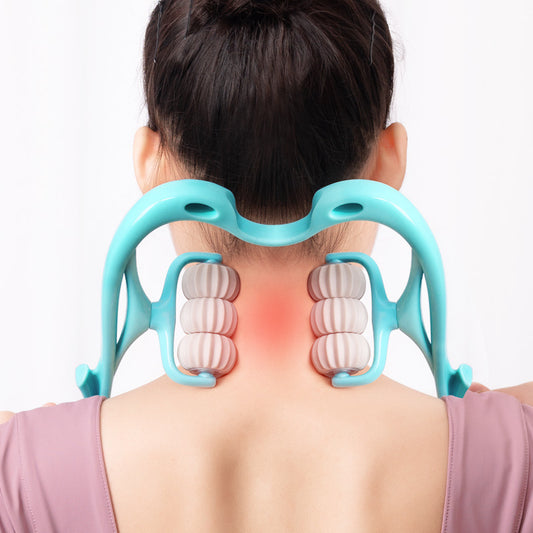 6-Wheel Manual Neck & Shoulder Massager Roller