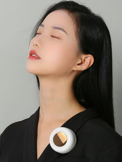 Mini Clip Neck & Waist Fan – USB Rechargeable, Leafless, 3-Speed Portable Cooling Fan for Outdoor Use