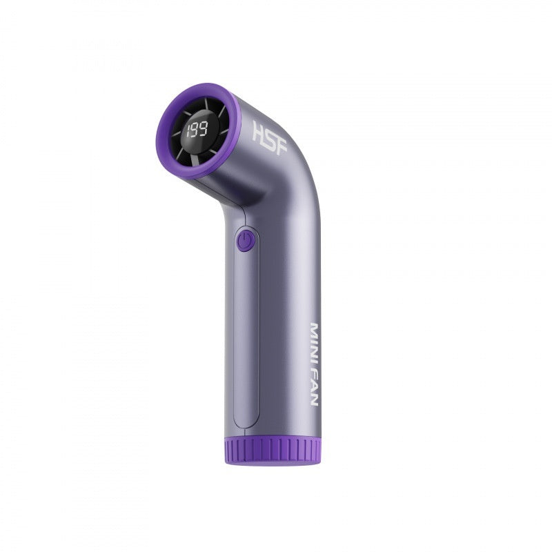 High-Speed Portable Handheld Fan – Rechargeable Turbo Fan with Digital Display, Strong Wind, Adjustable 199-Speed Settings, Long-Lasting Battery