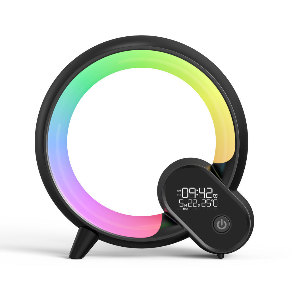 Creative Q Light Analog Sunrise Alarm Clock with Digital Display, Bluetooth Audio & Intelligent Wake-Up – Colorful Atmosphere Lighting