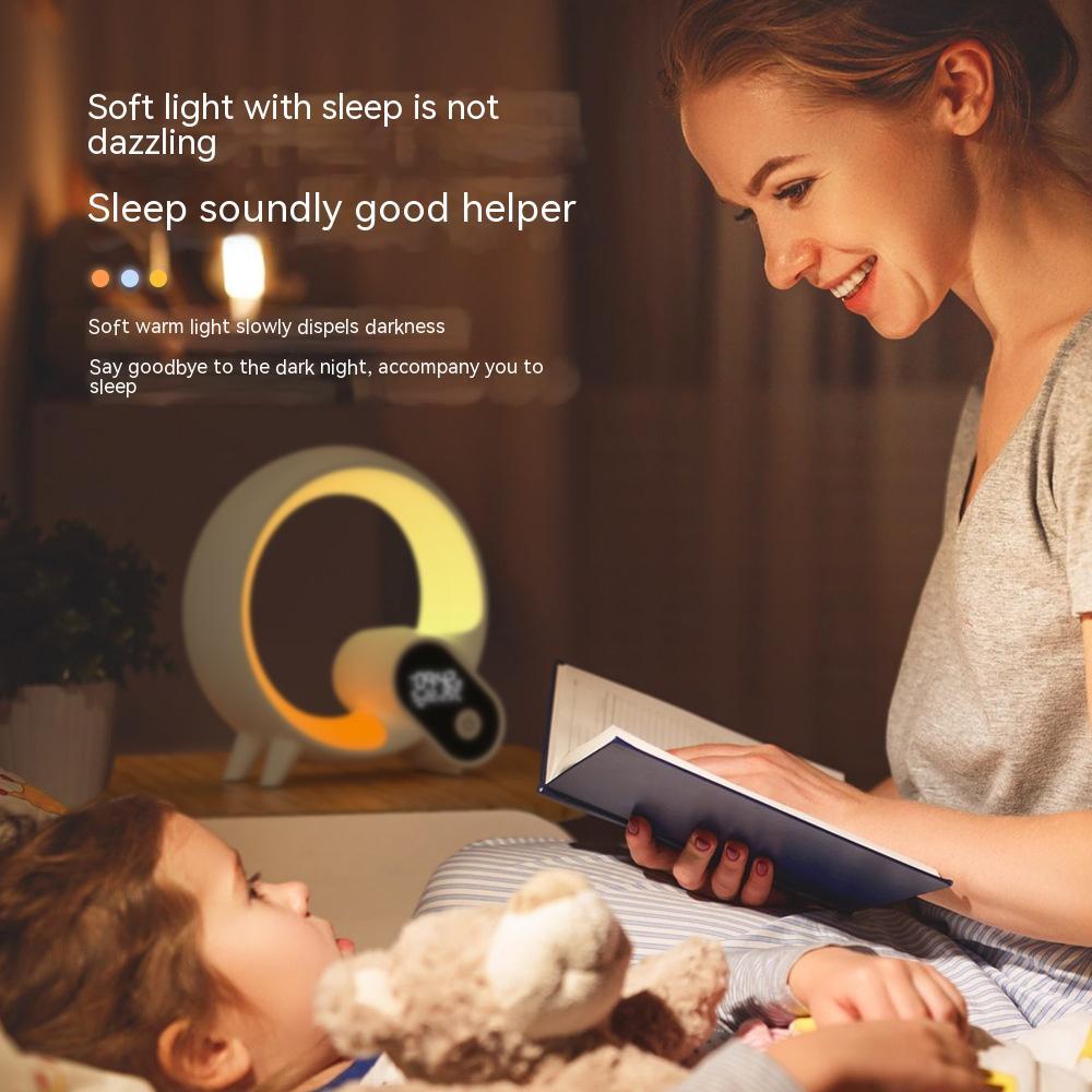 Creative Q Light Analog Sunrise Alarm Clock with Digital Display, Bluetooth Audio & Intelligent Wake-Up – Colorful Atmosphere Lighting