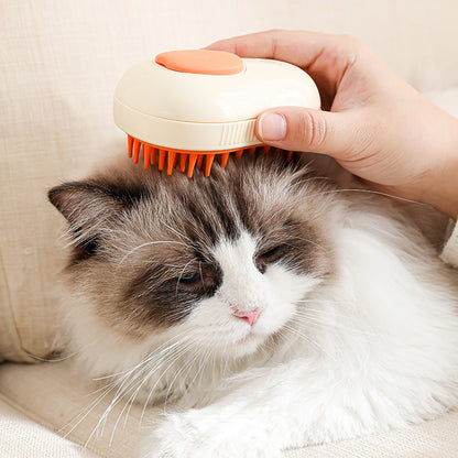 Steamy Cat & Dog Grooming Brush – Electric Self-Cleaning Steam Comb with Massage