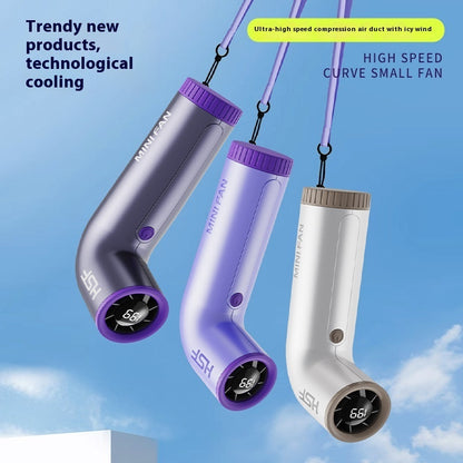 High-Speed Portable Handheld Fan – Rechargeable Turbo Fan with Digital Display, Strong Wind, Adjustable 199-Speed Settings, Long-Lasting Battery