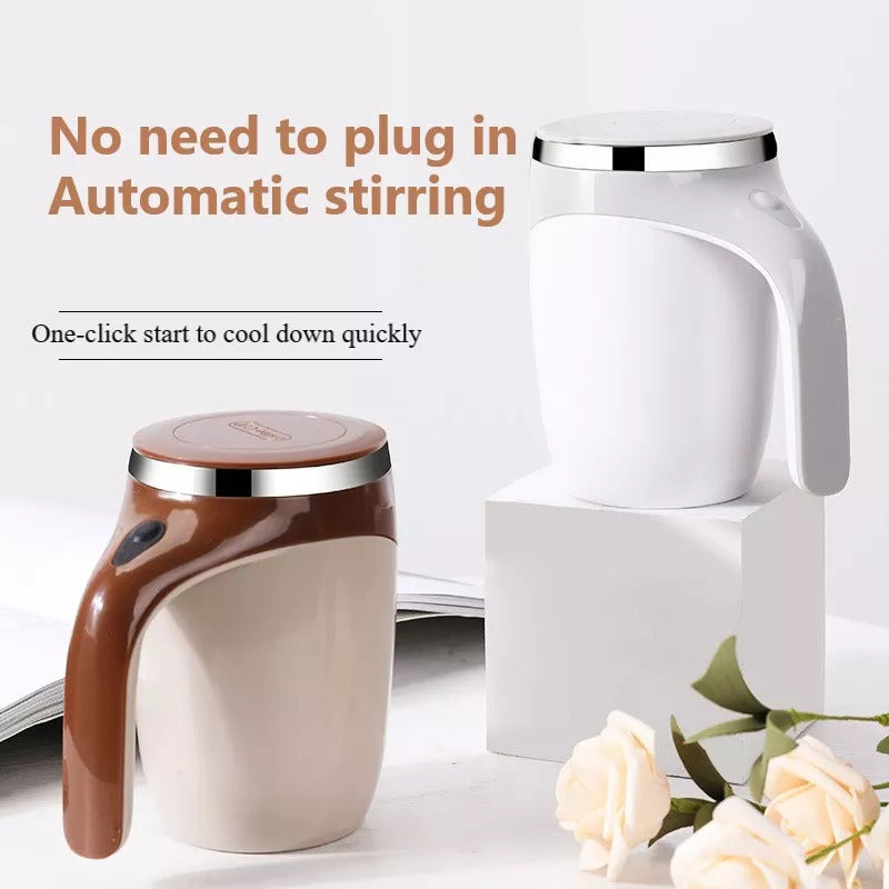 Rechargeable Automatic Electric Stirring Coffee Cup – Magnetic Rotating Milkshake Mixer – Portable Lazy Water & Beverage Stirrer