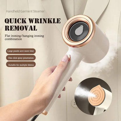 Mini Portable Handheld Garment Steamer – Travel-Friendly Fabric Steam Iron with Vertical Use, US Plug