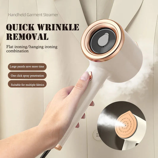 Mini Portable Handheld Garment Steamer – Travel-Friendly Fabric Steam Iron with Vertical Use, US Plug