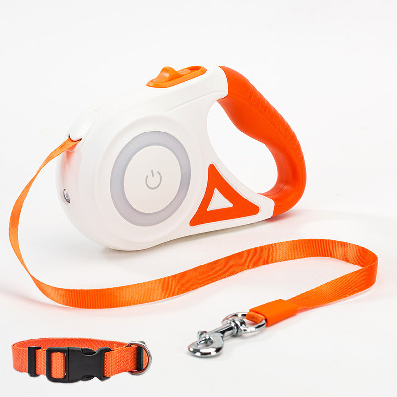 Retractable Dog Leash & Collar Set – Automatic Traction Rope for Small to Medium Dogs